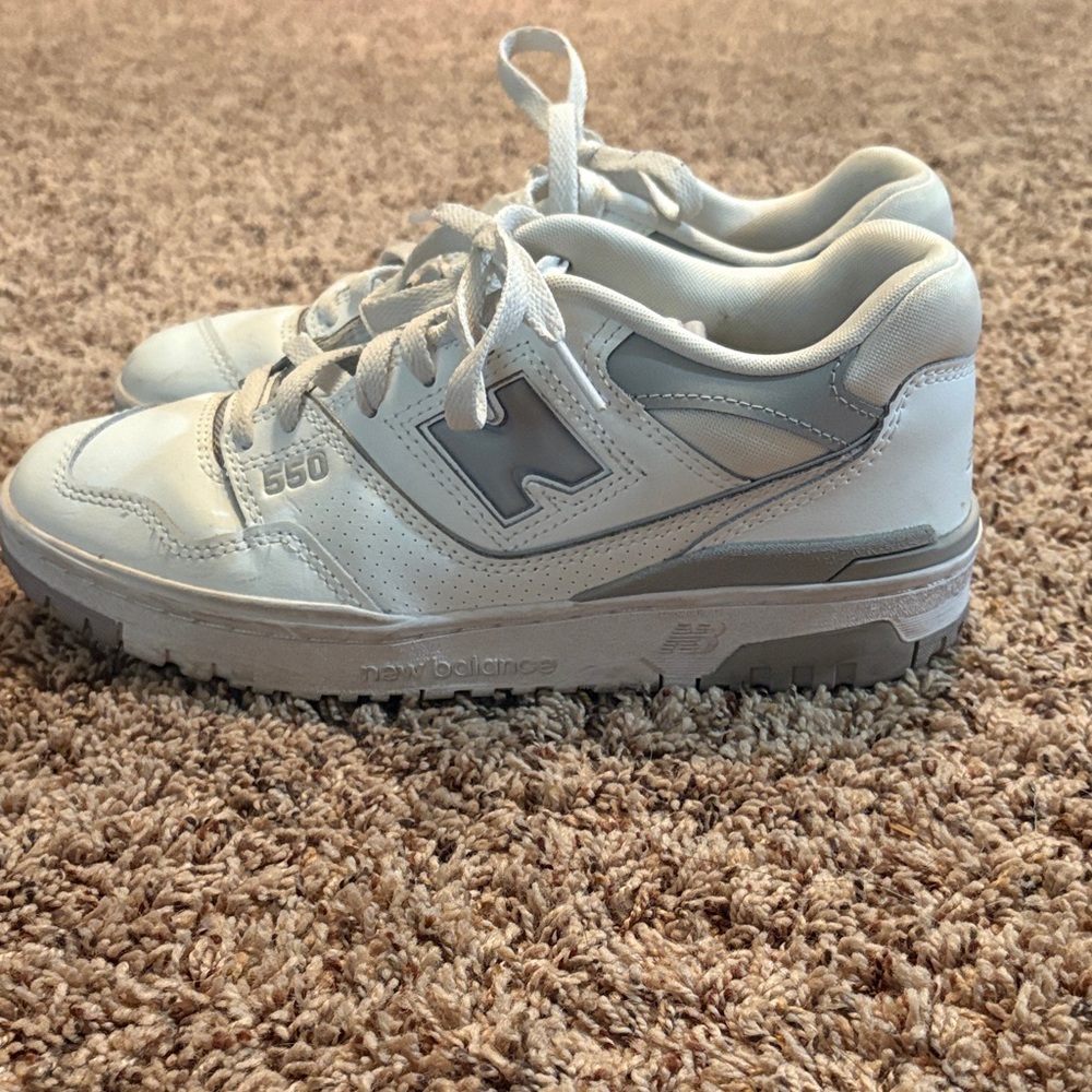 New Balance 550 White and Gray Sneakers